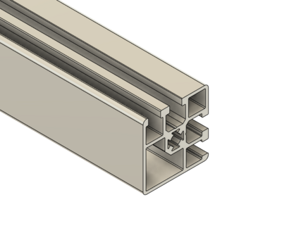 10-4545FP2A-0 MODULAR SOLUTIONS EXTRUDED ENCLOSURE PROFILE 45MM X 45MM, TWO SMOOTH SIDES